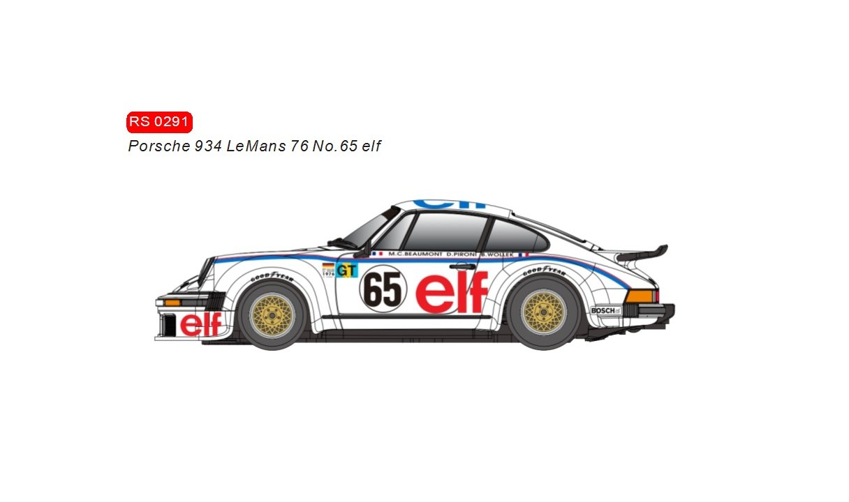 RS0291 Porsche 934 LeMans 76 No.65 elf